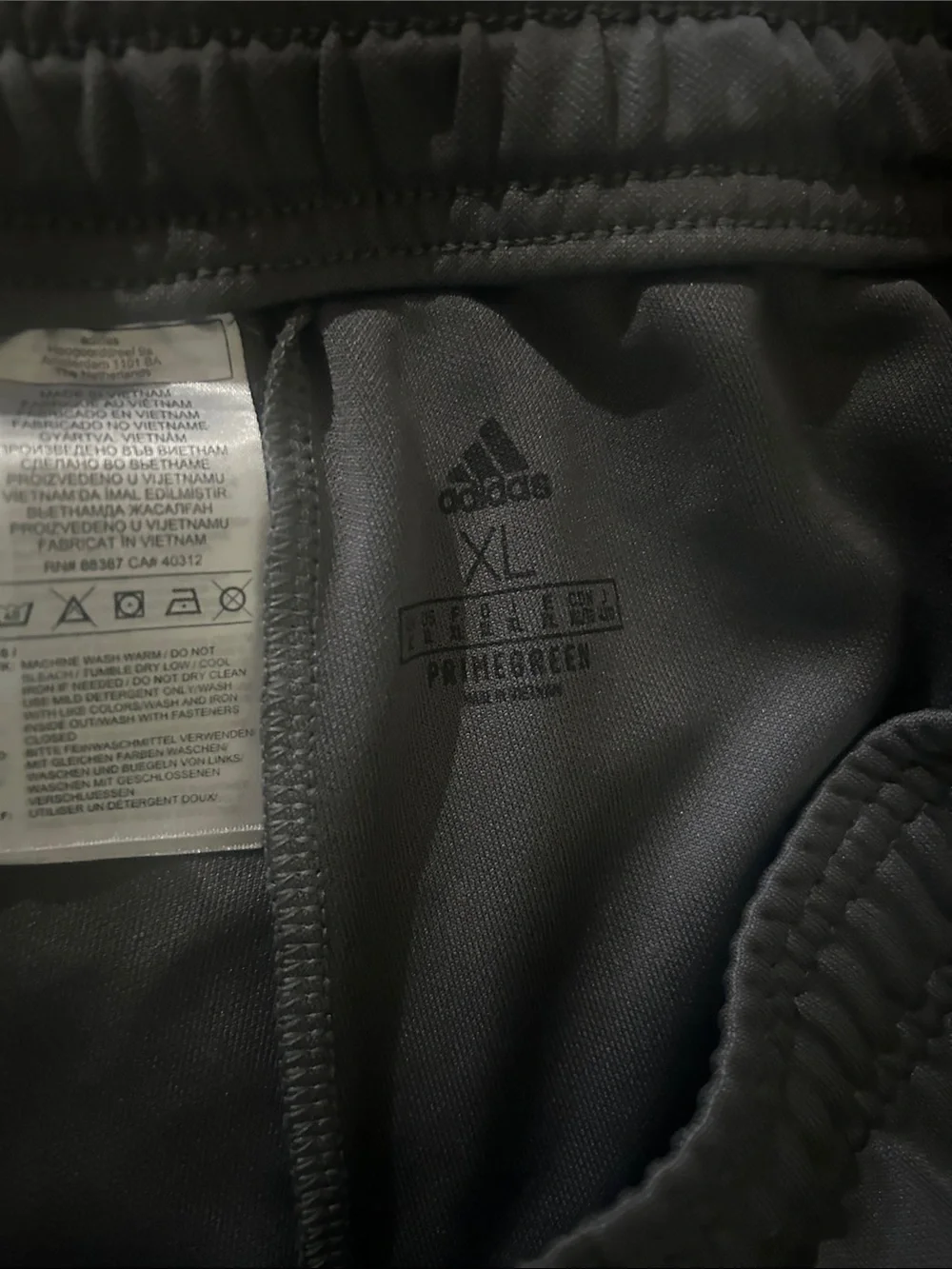 adidas Charcoal Joggers with White Three-Stripes
